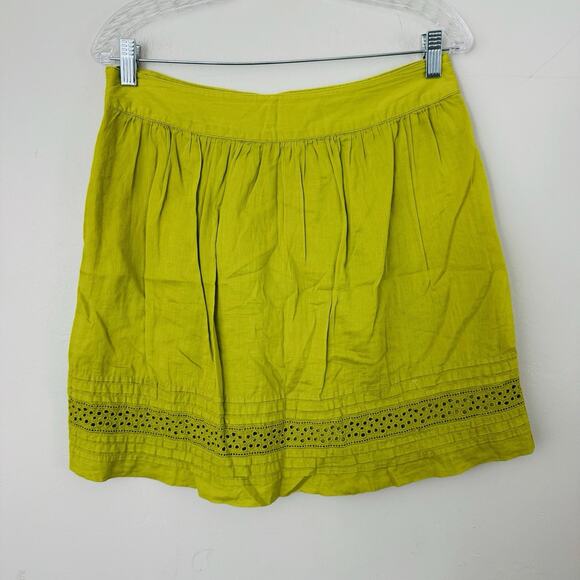 Ann Taylor Loft Green Short Flare Skirt Women’s Size 4 Petite - Picture 5 of 8